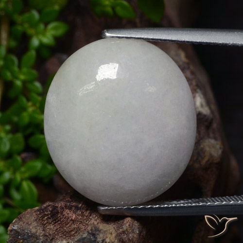 18.09ct Natürlicher Mittelgrau Jadeit, Oval, Lichtdurchlässig