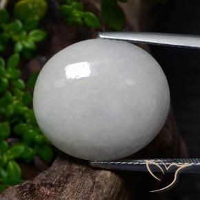 9,17 ctw natürlicher Mittelgrau Jadeit, Oval, Lichtdurchlässig