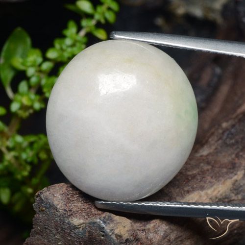 21.29ct Natürlicher Sehr helles Grau Jadeit, Oval, Lichtdurchlässig