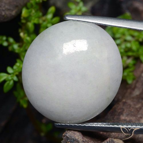23.67ct Natürlicher Mittelgrau Jadeit, Oval, Lichtdurchlässig