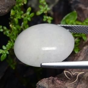 9,17 ctw natürlicher Mittelgrau Jadeit, Oval, Lichtdurchlässig