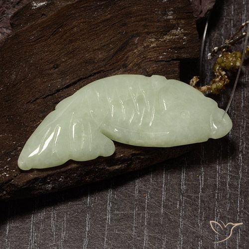 28.12ct Natürlicher Graugrün Jadeit, Fantasie, Lichtdurchlässig