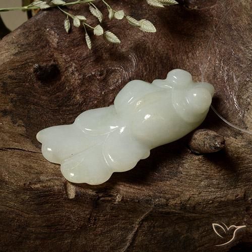 33.92ct Natürlicher Graugrün Jadeit, Fantasie, Lichtdurchlässig