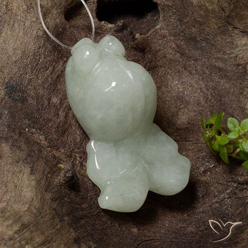 34.80ct Natürlicher Graugrün Jadeit, Fantasie, Lichtdurchlässig
