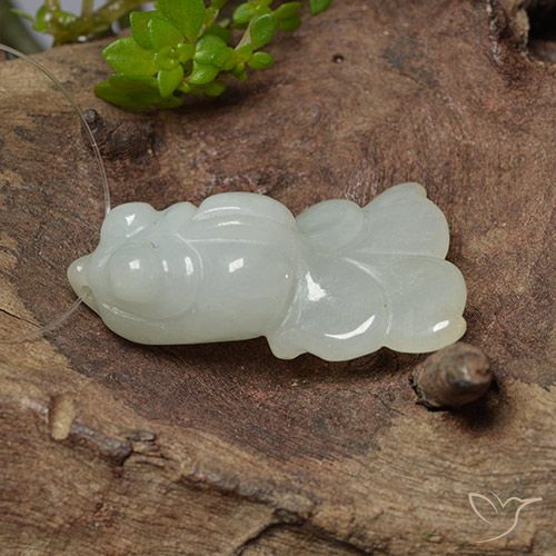 24.41ct Natürlicher Graugrün Jadeit, Fantasie, Lichtdurchlässig