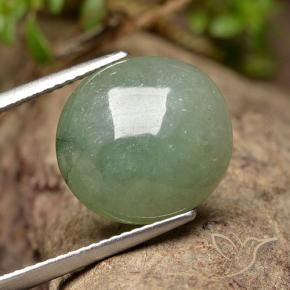 9,17 ctw natürlicher Medium Light Green Jadeit, Oval, Lichtdurchlässig