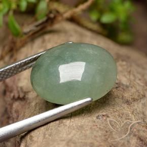 9,17 ctw natürlicher Medium Light Green Jadeit, Oval, Lichtdurchlässig