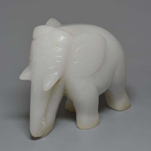 9,17 ctw natürlicher gräulich-weiß Jadeit, Ausgefallene Form, Lichtundurchlässig