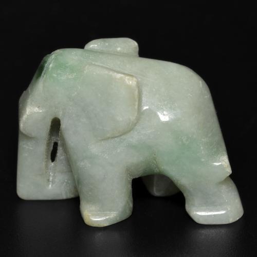 9,17 ctw natürlicher Helles Moosgrün Jadeit, Ausgefallene Form, Lichtundurchlässig