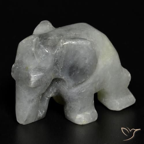 67.48ct Natürlicher Mittelgrau Jadeit, Fantasie, Lichtundurchlässig
