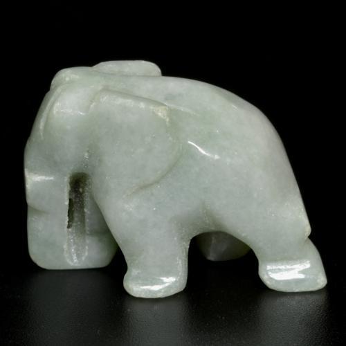 9,17 ctw natürlicher Hellgrau Jadeit, Ausgefallene Form, Lichtundurchlässig