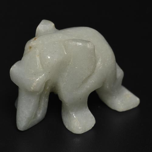 9,17 ctw natürlicher Mittelgrün Jadeit, Ausgefallene Form, Lichtundurchlässig