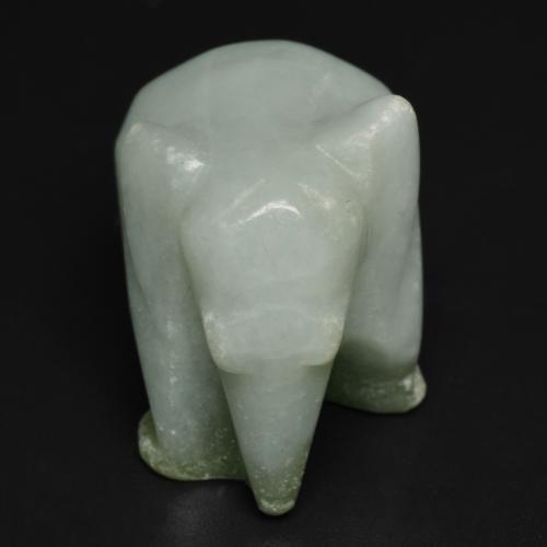 9,17 ctw natürlicher Mittelgrün Jadeit, Ausgefallene Form, Lichtundurchlässig