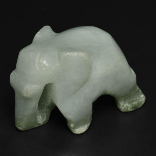 9,17 ctw natürlicher Mittelgrün Jadeit, Ausgefallene Form, Lichtundurchlässig