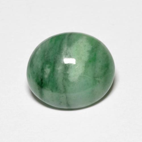 3,97 ctw natürlicher grüner Jadeit, Oval Schliff, Lichtundurchlässig