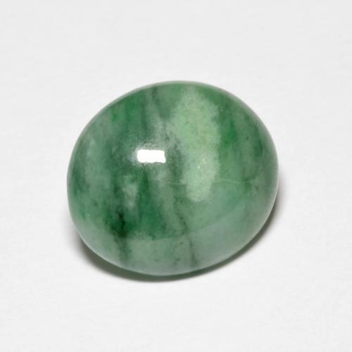 3,97 ctw natürlicher grüner Jadeit, Oval Schliff, Lichtundurchlässig