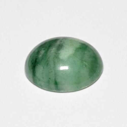 3,97 ctw natürlicher grüner Jadeit, Oval Schliff, Lichtundurchlässig