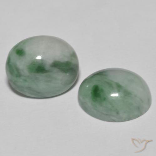 9.78ctw Natürlicher Medium Light Green Jadeit, Oval, Lichtundurchlässig