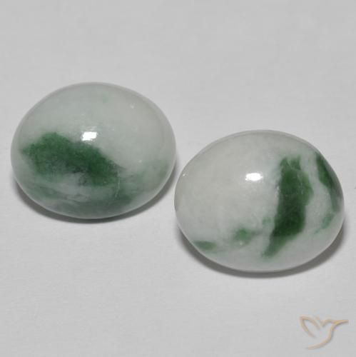 8.67ctw Natürlicher Graugrün Jadeit, Oval, Lichtundurchlässig