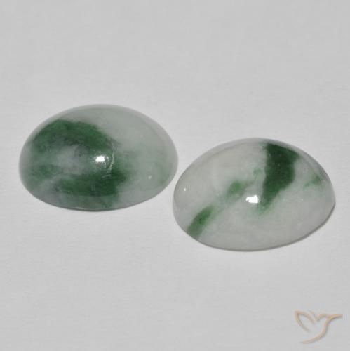 8.67 ct natürliche Graugrün Jadeit-Edelsteine, Oval, Lichtundurchlässig