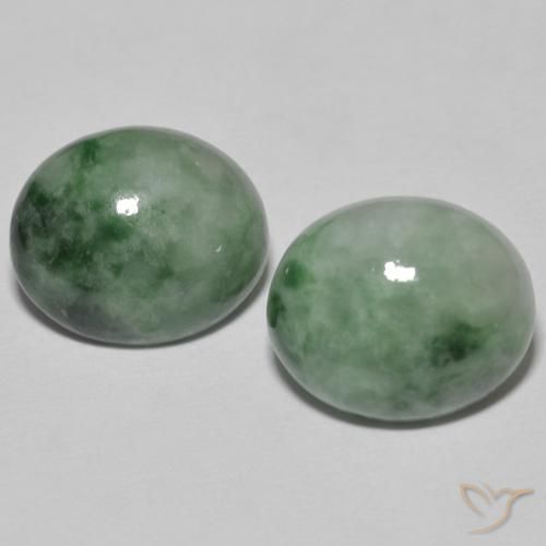 9.15ctw Natürlicher Blasses Waldgrün Jadeit, Oval, Lichtundurchlässig