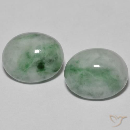 9.60ctw Natürlicher Graugrün Jadeit, Oval, Lichtundurchlässig