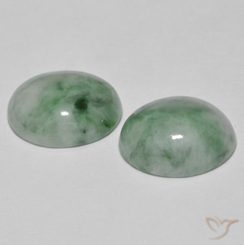 9.60 ct natürliche Graugrün Jadeit-Edelsteine, Oval, Lichtundurchlässig