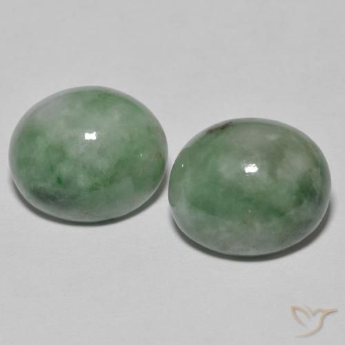 9.41ctw Natürlicher Graugrün Jadeit, Oval, Lichtundurchlässig