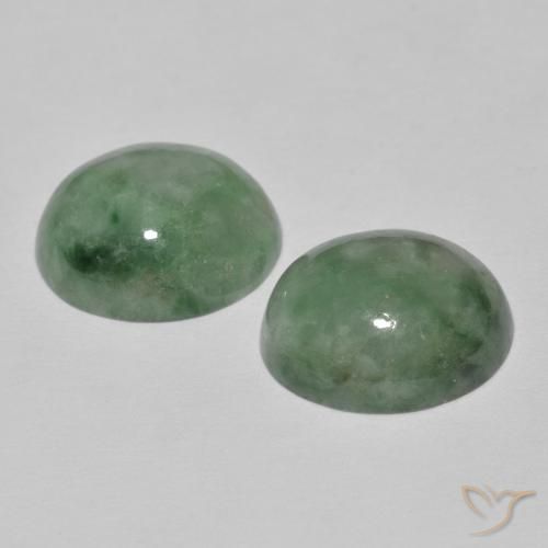 9.41 ct natürliche Graugrün Jadeit-Edelsteine, Oval, Lichtundurchlässig