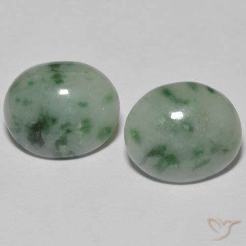 7.79ctw Natürlicher Graugrün Jadeit, Oval, Lichtundurchlässig
