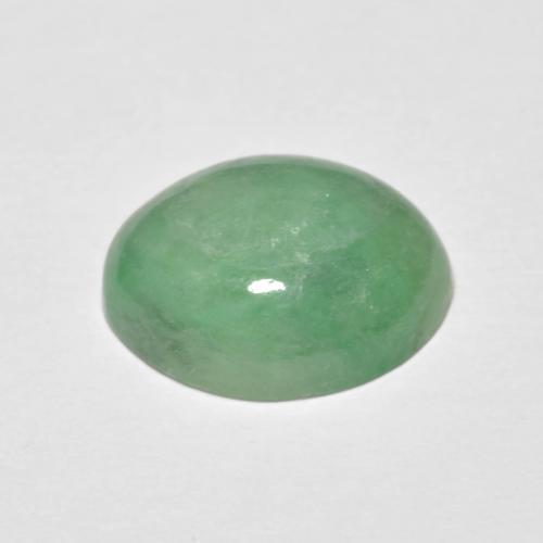 5,09 ctw natürlicher grüner Jadeit, Oval Schliff, Lichtundurchlässig