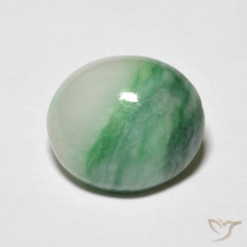 4.12ct Natürlicher mintgrün Jadeit, Oval, Lichtundurchlässig
