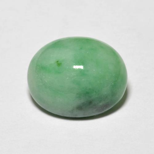 4,94 ctw natürlicher grüner Jadeit, Oval Schliff, Lichtundurchlässig