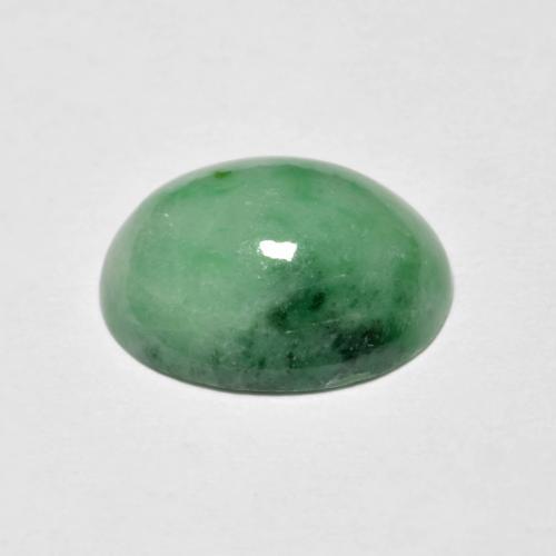 4,94 ctw natürlicher grüner Jadeit, Oval Schliff, Lichtundurchlässig