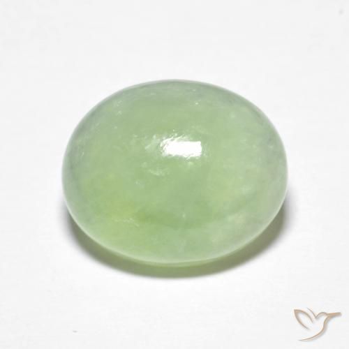 5.09ct Natürlicher Blasses Grün Jadeit, Oval, Transparent