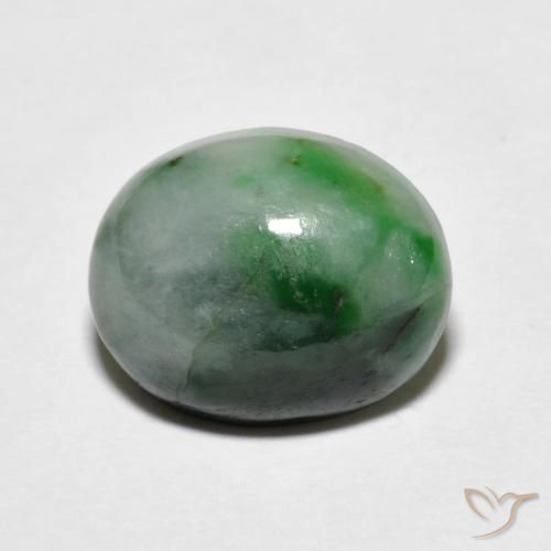 4.59ct Natürlicher dunkelgrün Jadeit, Oval, Lichtundurchlässig