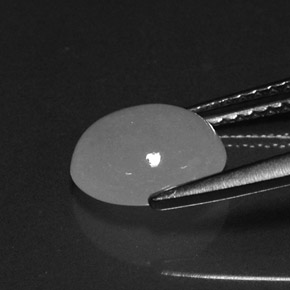 9,17 ctw natürlicher Weiß Jadeit, Oval Schliff, Lichtdurchlässig