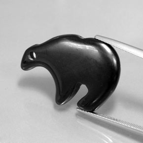 18,32 ctw natürlicher schwarzer Jaspis, Fantasieschliff, Lichtundurchlässig