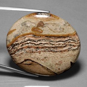 64,35 ctw natürlicher mehrfarbiger Jaspis, Oval Schliff, Lichtundurchlässig