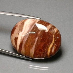 41,87 ctw natürlicher mehrfarbiger Jaspis, Oval Schliff, Lichtundurchlässig