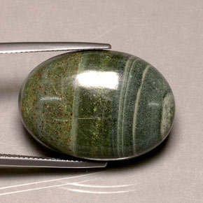 37,88 ctw natürlicher mehrfarbiger Jaspis, Oval Schliff, Lichtundurchlässig