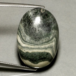 37,67 ctw natürlicher mehrfarbiger Jaspis, Oval Schliff, Lichtundurchlässig