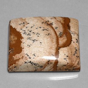 40,54 ctw natürlicher mehrfarbiger Jaspis, Baguette, Lichtundurchlässig