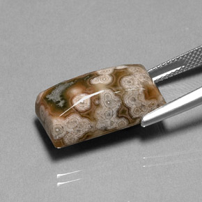 15,49 ctw natürlicher mehrfarbiger Jaspis, Baguette, Lichtundurchlässig