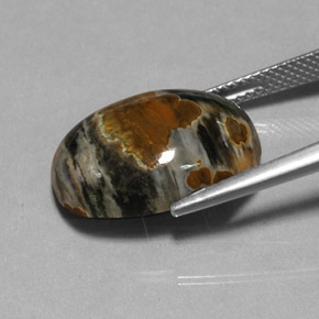 11,51 ctw natürlicher mehrfarbiger Jaspis, Oval Schliff, Lichtundurchlässig