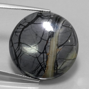 9,17 ctw natürlicher Mehrfarbig Jaspis, Rund Schliff, Lichtundurchlässig