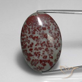 39.35ct Natürlicher Mehrfarbig Jaspis, Oval, Lichtundurchlässig