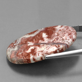 43,95 ctw natürlicher mehrfarbiger Jaspis, Oval Schliff, Lichtundurchlässig