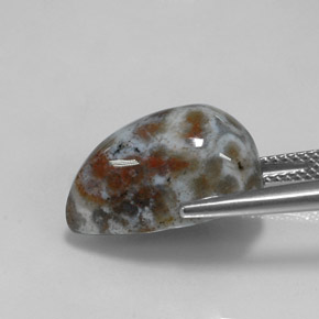 9,17 ctw natürlicher Mehrfarbig Jaspis, Birnenform, Lichtundurchlässig