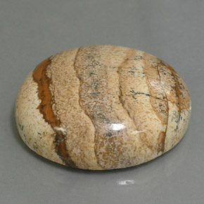 38,01 ctw natürlicher mehrfarbiger Jaspis, Oval Schliff, Lichtundurchlässig